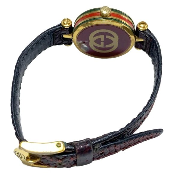 Auth GUCCI Shelly - Unconfirmed Dark Brown Women's Wrist Watch - Picture 3 of 6